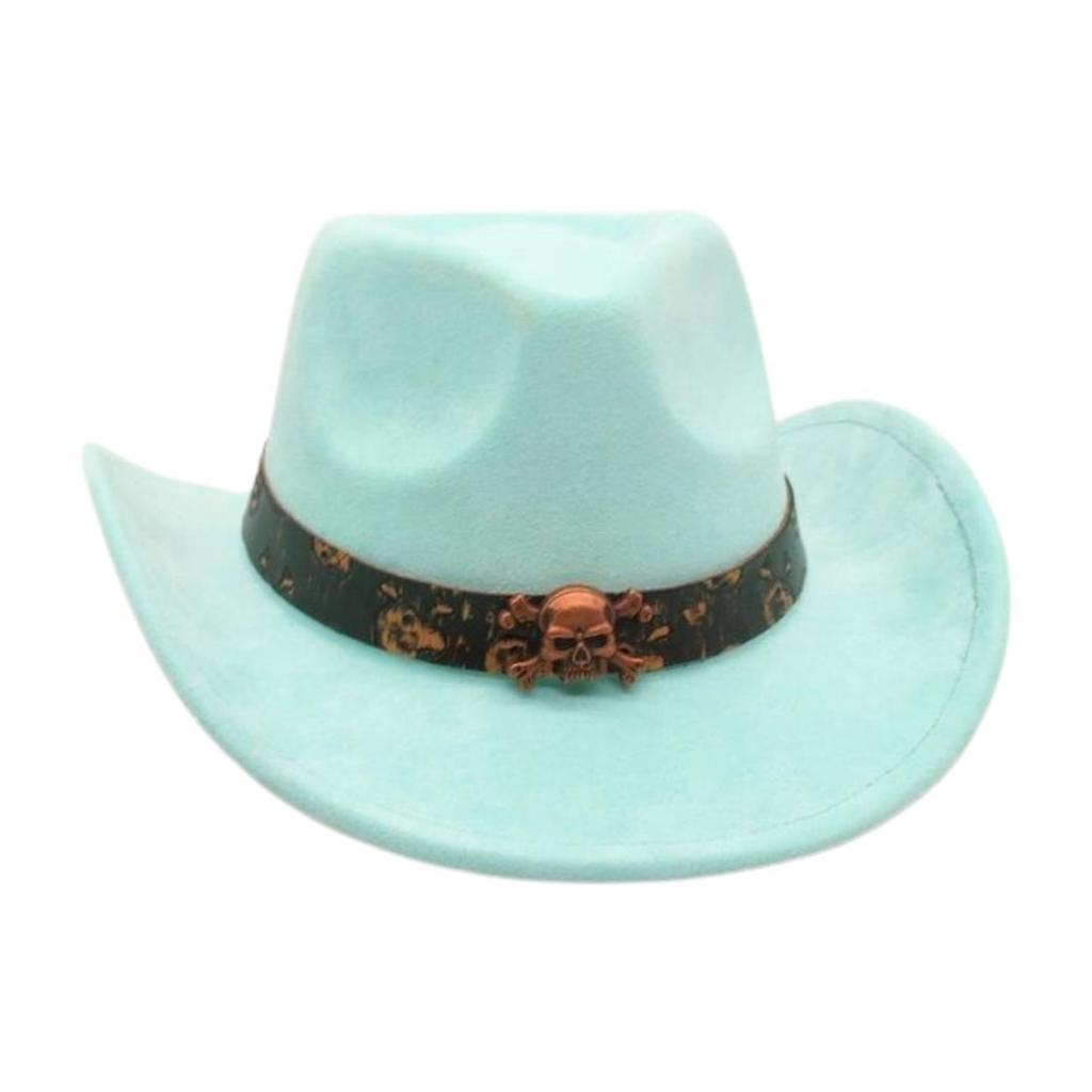 Western Cowboy Hat Performance Stage Jazz Hat Resort Style Skull Accessories Ethnic Style Top Hat