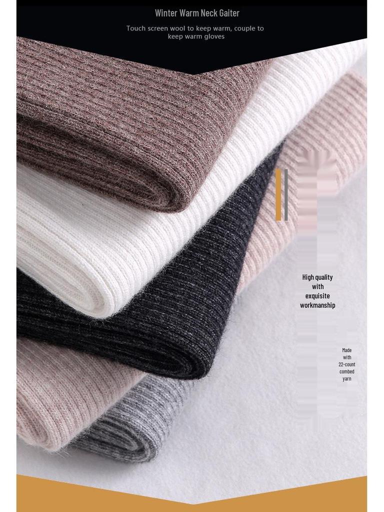 Unisex Winter Cashmere Snood: Windproof Scarf, Neck Warmer, and Mock Turtleneck for Cycling and Cold Weather Protection.