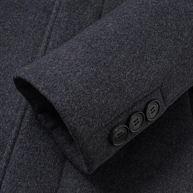 MONTAGUT Men's Wool Blend Business Casual Overcoat