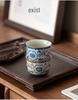 Ru Kiln Blue and White Lotus Ceramic Gongfu Teacup