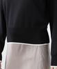 Nano Universe Machine Washable UV Protection Button Detail Knit F Women's Two-Tone Sweater, Black, 010, 673-5122313