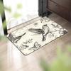 1PC Flower and Bird Pattern Door Mats Kitchen Rugs Non-Slip Pop Design Bedroom Rugs Bath Mat Carpet for Home Sink Laundry Decor