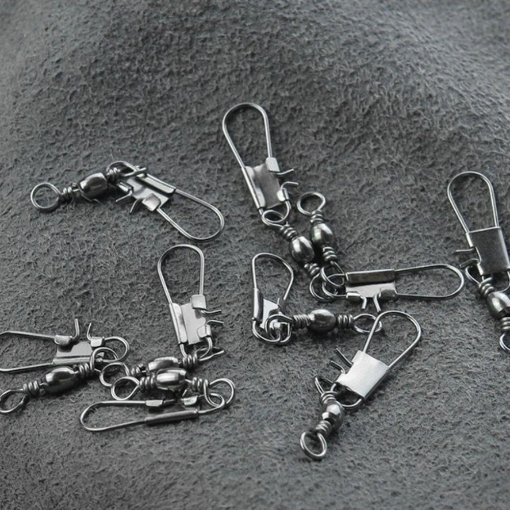 100pcs/Pack Barrel Rolling Swivels Fishing Connector Rolling Fishing Bearing  Fishing Tool