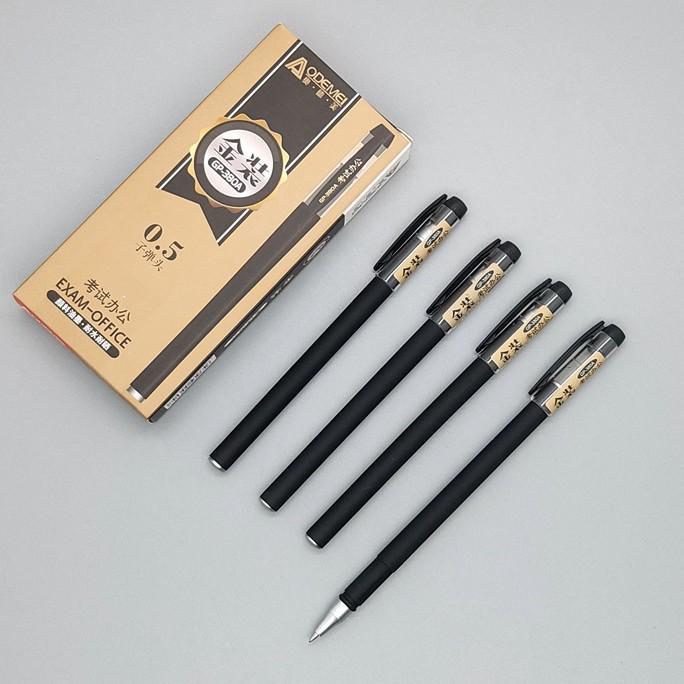 Odeme Frosted Barrel 0.5mm Bullet Tip Exam Pens in Black, Blue, Red for Office & Student Use 1 Box (12 pieces)