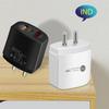 25W PD+QC3.0 Fast Charger with Digital Display - EU/US/UK Plug