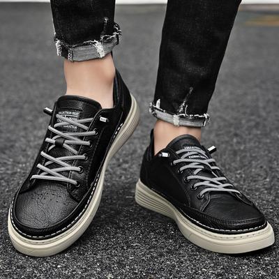 Módní Kožené Pánské Tenisky Šněrovací Pánské Pohodlné Ležérní boty 2024 Nové Elegantes Skate Boty Muži Outdoor Flats Pánské Boty