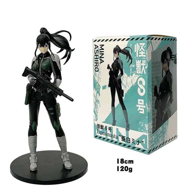 8/19cmAnime Figurine Kaiju No. 8 Soshiro Hoshina Kikoru Shinomiya Action Model Pvc Toy Collection Desktop Accessories Gift