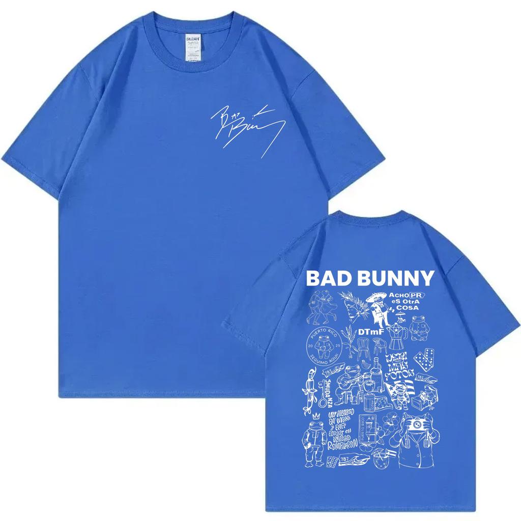 Rapper Bad Bunny Album Print Tshirts Men Women Clothing Harajuku Hip Hop Tshirt Summer Fashion Casual Short Sleeve T Shirts
