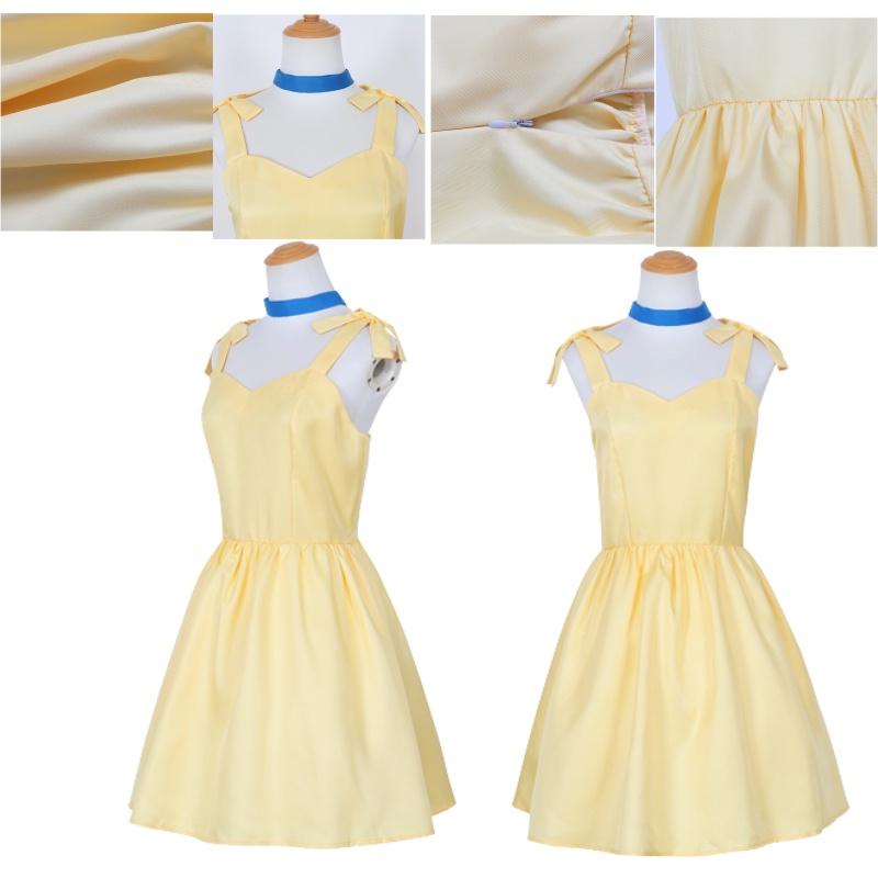 Langley Evangelion Asuka Soryu Cosplay Costume Set Halloween Party Dress Yellow