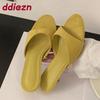 Mode Mode Flock Damen Niedriger Absatz Pantoletten Hausschuhe Schuhe Flaches Schuhwerk Runde Zehenpartie Damen Absatz-Hausschuhe Damen Sandalen Schuhe Pumps