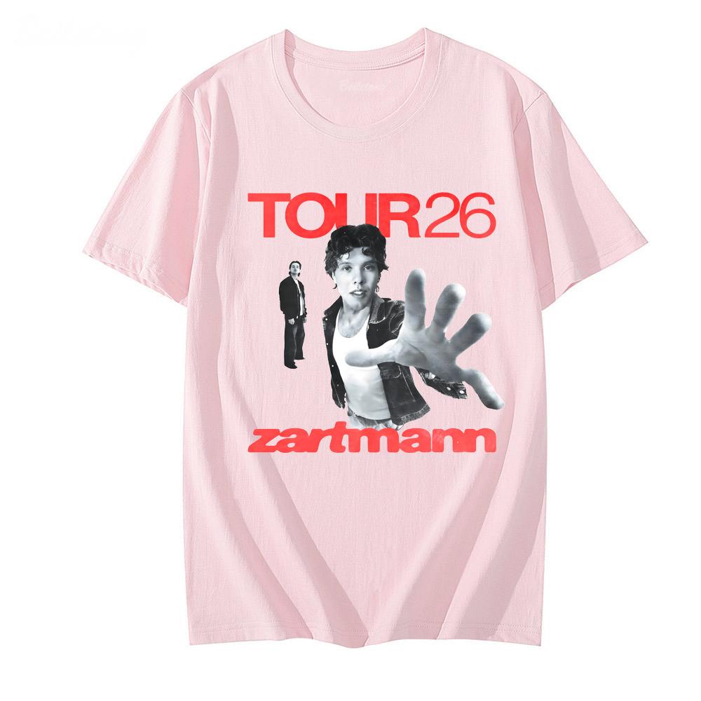 2025 Unisex Hip Hop Trička Zartmann-TOUR26 Grafický potisk Tričko Punk Léto Kulatý výstřih Tričko Vysoce kvalitní Bavlna Pohodlné Tričko Topy