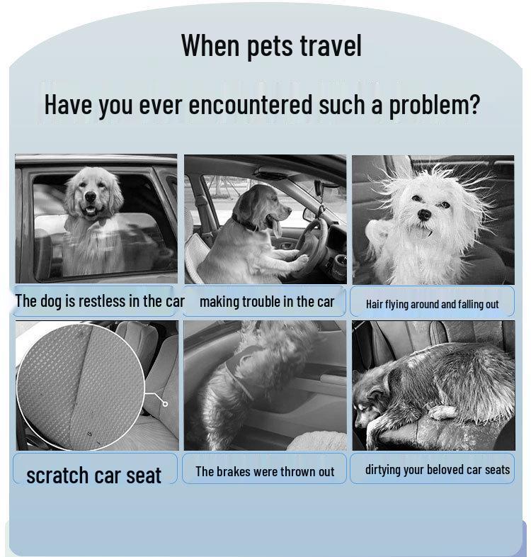 Universal All-Season Car Rear Seat Dog Bed: Removable, Washable, Handbag-Style Design.