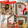 Christmas Garland,Christmas Garland with Lights,Xmas Decor,9 ft Rattan Artificial Flower Vine Plants Xmas Decorations for Indoor Outdoor Home Mantel