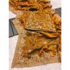 Wunderschöner Sari ist elegant mit schwerem Fandy Satinseiden-Sari dekoriert