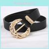 Fashion Faux Leather Waist Belt For Women With Metal Buckle Casual Dress Accessory