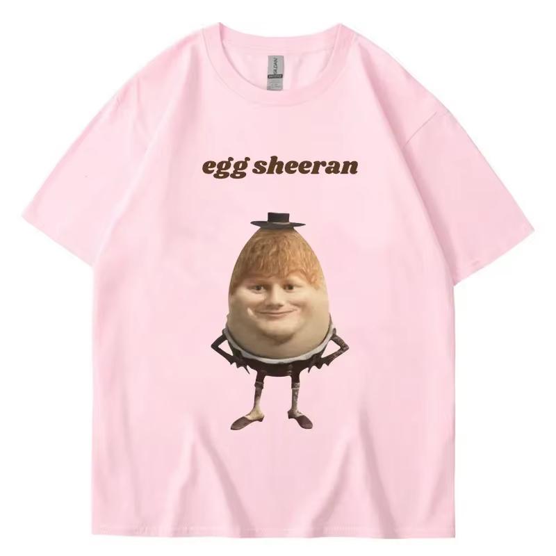Funny Egg Ed Sheeran Meme Picture Fashion Tshirt Breathable Casual Short Sleeve Summer Women Tshirt Super Street Headwear