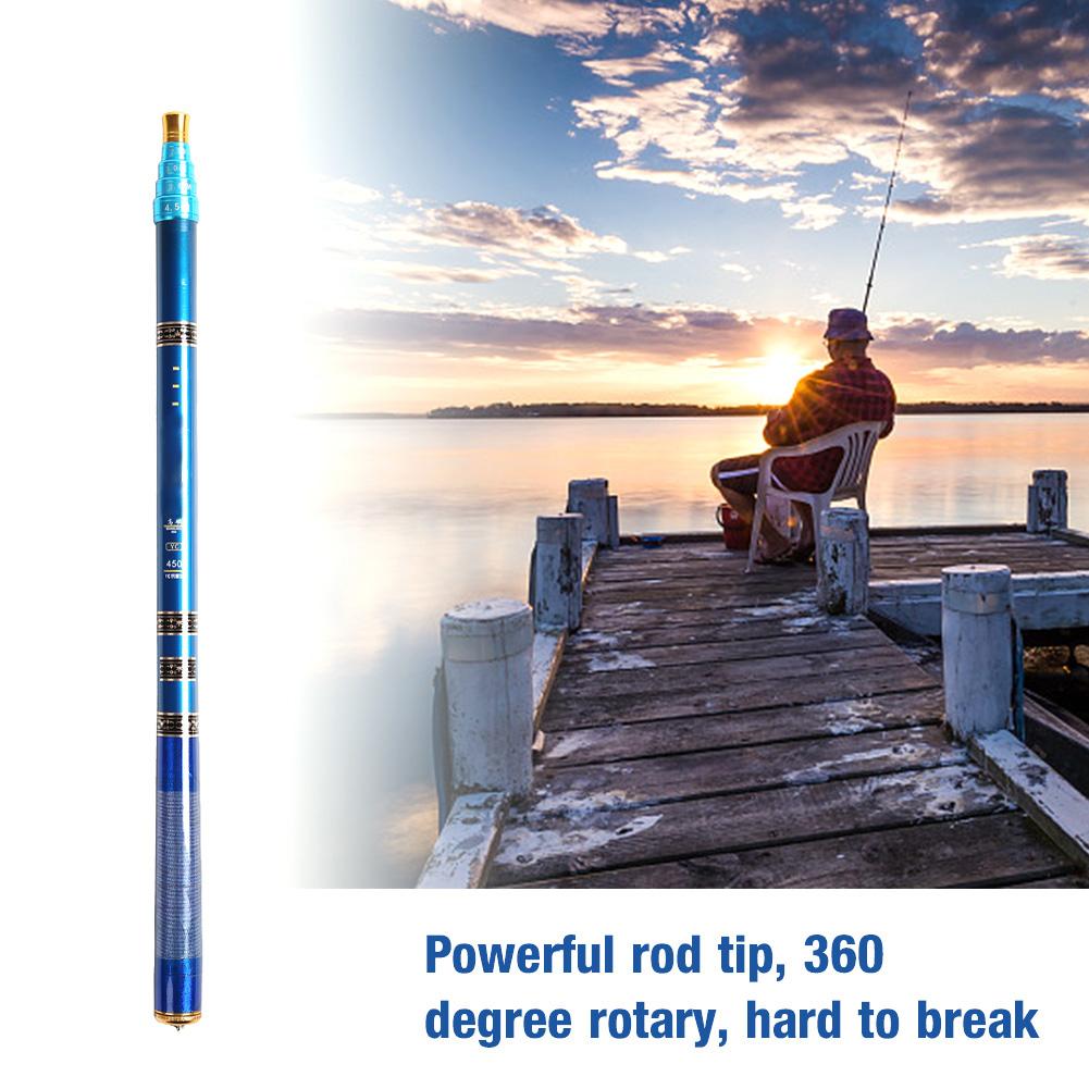 Bärbart Rese Ultralätt Fiskespö Teleskopiskt Kolfiber Bäckfiske Handspö (4,5 m)