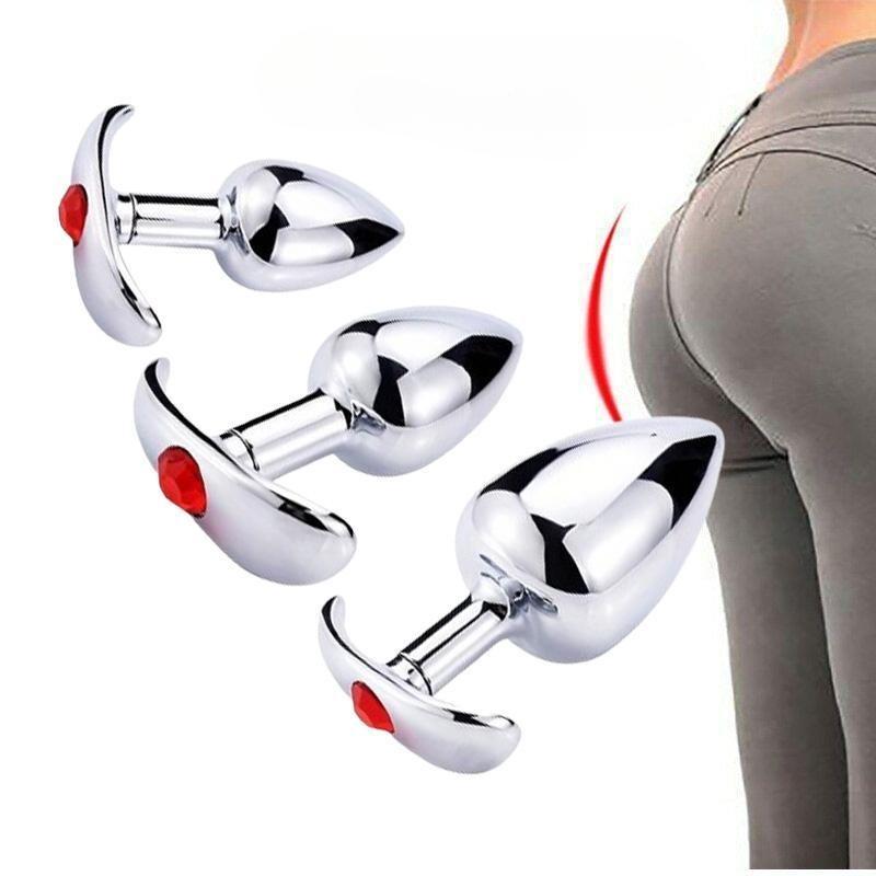 3PCS/Set Metal Anchor Base Outdoor Women's Anal Plug Couple Sex Toy Stainless Steels Man Butt Plug Trainer Adult Sex Anal Masturbator