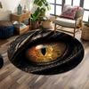 "Fiery Dragon Eye Close-Up" Print Round Rug, Living Room, Bedroom, Playroom Carpet, Non Slip Floor Mat, Gift
