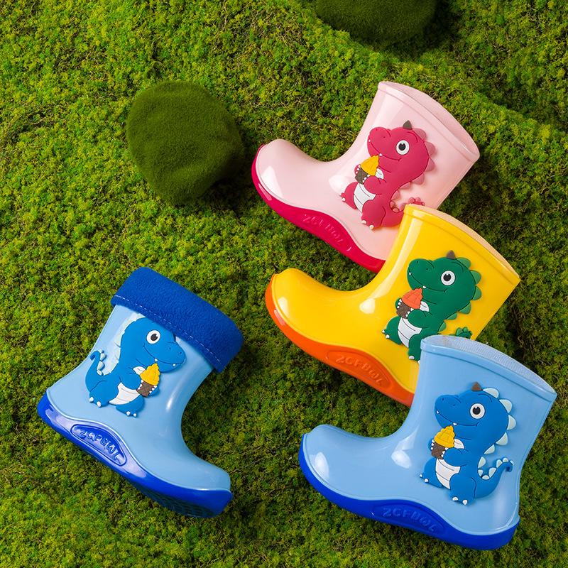 Cartoon Waterproof Unisex Toddler Rain Boots - Short Rubber Boots for Kids