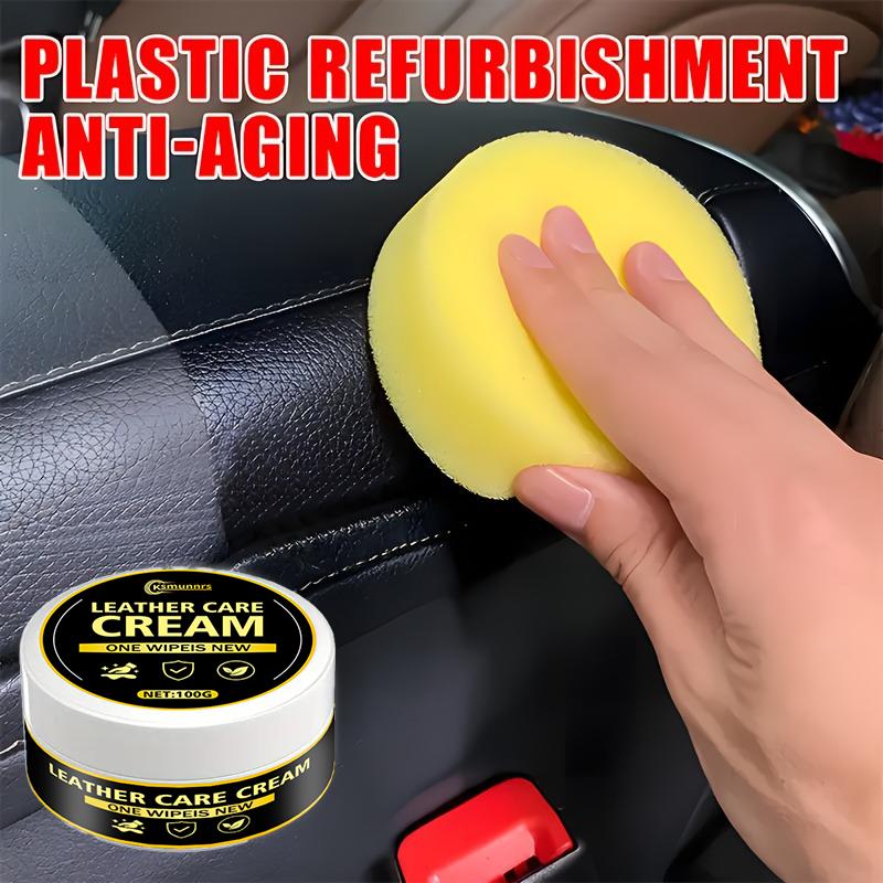 Multi-functional Car Interior Refurbishing Cream - Powerful polishing wax for leather, plastics, tires, and dashboards; multi-fu
