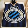 1Pc Club Brugge K V Print Flannel Blanket, High quality Comfortable for All Seasons, Home Decor, Warmth and Comfort, Perfect for Christmas Gifts