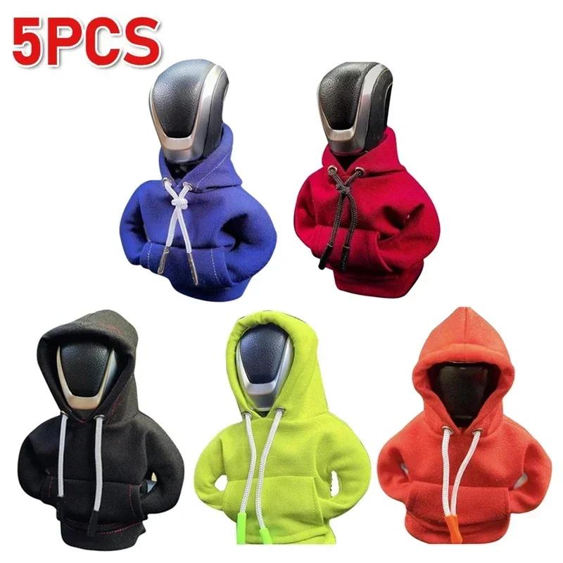 NEW 1/3/5pc Gear Shift Mini Hoodie Cover Shift Cover Gear Handle Decoration Fits Manual Automatic Car Shift Lever Interior Decor
