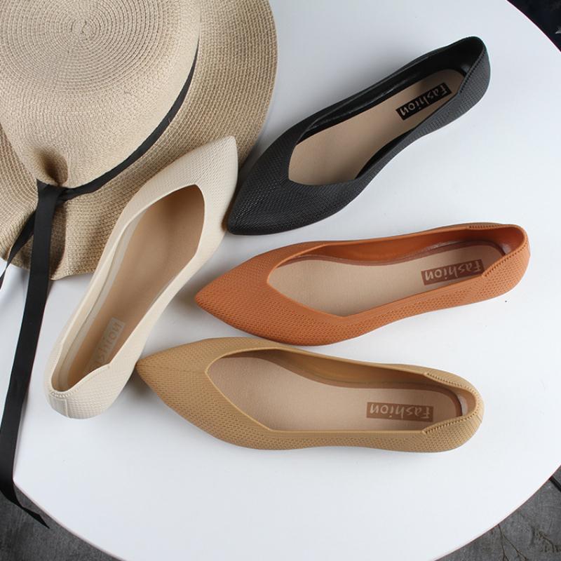 Pointed Sandals New Summer  Fashion Flat Sole  Shallow Mouth Single Solid Casual Shoe  woman designer shoes