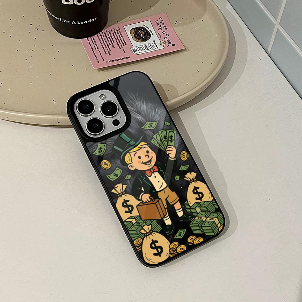 Richie Rich Cartoon Phone Case for Iphone 17 16 15 14 Air 13 12 11 Pro Max Mini Plus Fundas Shell PC+TPU Cover