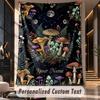 Mystical Moth Key Artwork Theme Wall Tapestry Customized With Name Text Personalized Hanging Tapestry For Bedroom Living Room Decor