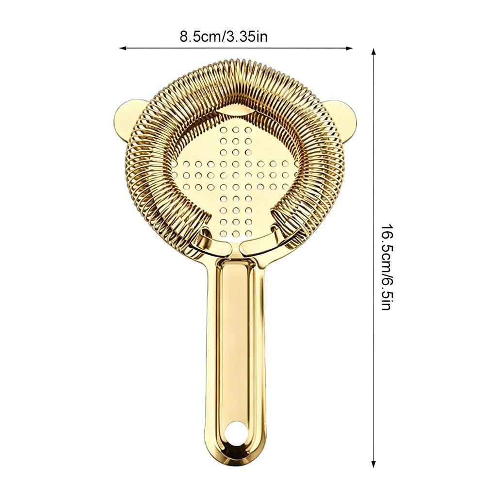 Anti Rust Drink Strainer High-Density Spring Ice Strainer Ergonomic Bar Strainer  Restaurants