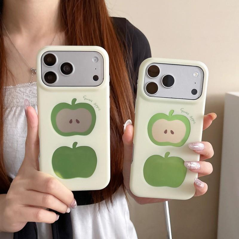 Green Cartoon Hard Phone Case IPhone 16 17 Pro Max 14 Style PC Shell With IMD Printing Anti-Scratch Drop Protection iPhone 14