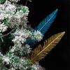 Faveurs Ornement Paillettes Plume Feuille Pailletée Plante Artificielle Feuille de Plume Sapin de Noël Fleurs
