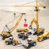 1:55 Alloy+Plastic Tractor Excavator Bulldozer Crane Truck Model Diecast Engineering Vehicle Toys for Children Collection Gifts