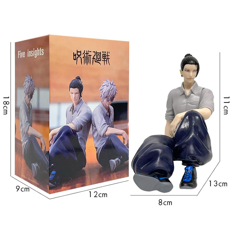 Нове Аніме Статуетка Сатору Годжо Фігурка Jujutsu Kaisen Гето Сугуру Сидяча Поза Фігурки Pvc Модель Сфера В'язниці Лялька Іграшки