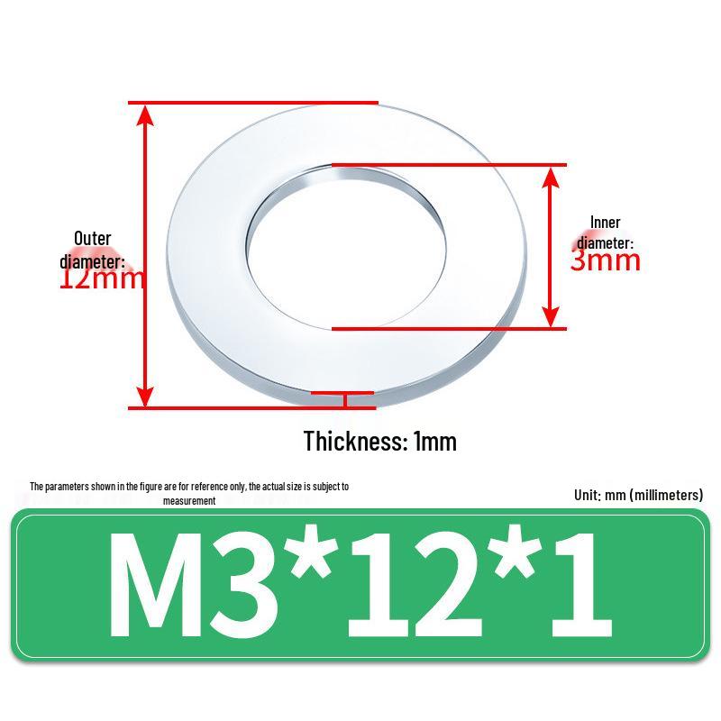 Extra Large Galvanized Metal Flat Washer (Sizes M1.6-M14)