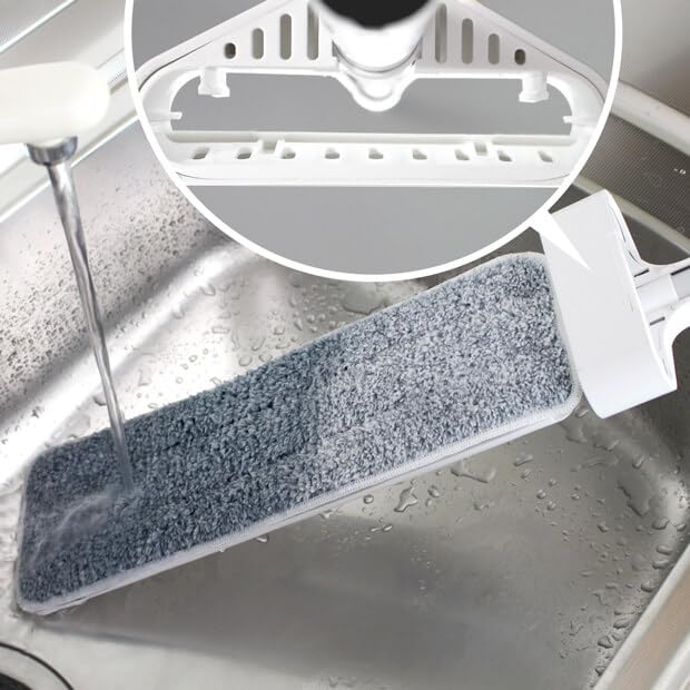 Azuma Boden Wischmopp Auswringbar Nasswischmopp 37 x 13 x 120 Schlank Stehend Nass FL392 Wischmopp, Schlank, Ca.. cm, Weiß, Aufbewahrung, Mopp,