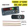 200W Amplifier Bluetooth 5.3 MP3 Decoder Board Car TWS Wireless MP3 Player DC 12V DIY Home Audio Module Mic USB TF FM Radio for Speaker