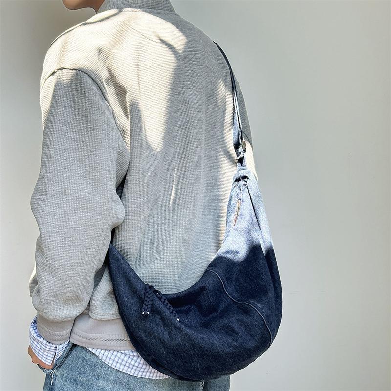 Damen Denim Umhängetasche Große Kapazität Crossbody Tasche