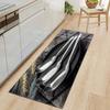 Long Kitchen Floor Mat Chalkboard Kitchen Print Design Anti Slip Durable Mat Comfortable Foot Feel Perfect for Kitchen Decor