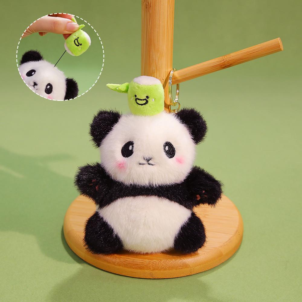 Брелок-игрушка Панда из плюша для рюкзака и коллекционеров Bamboo