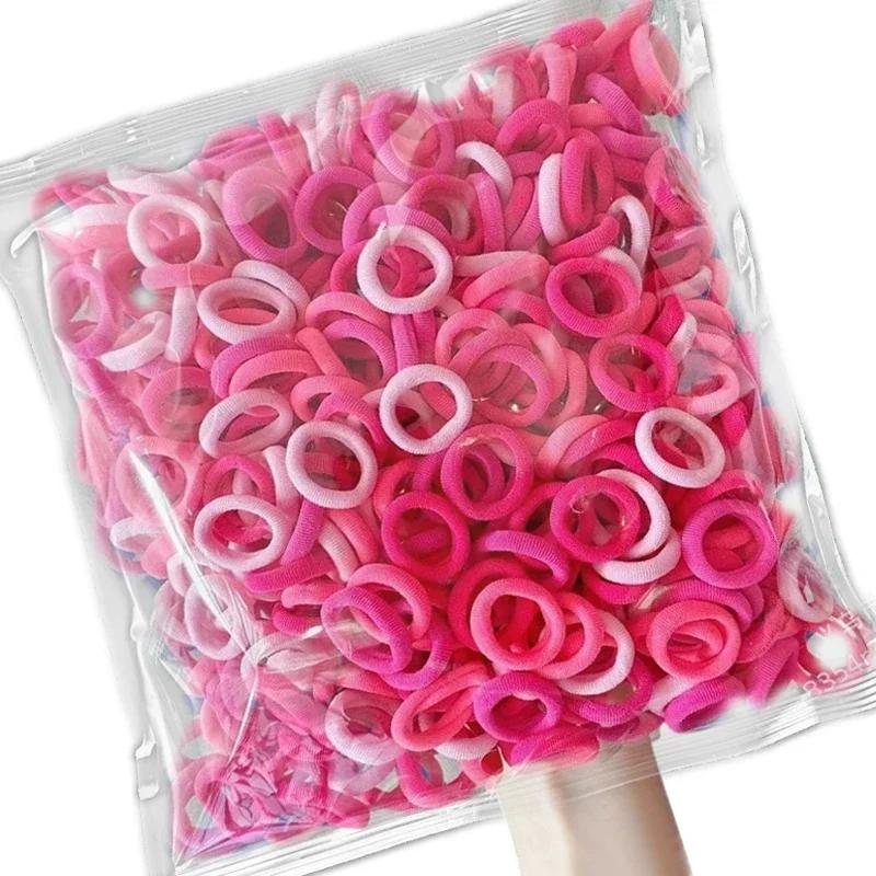 100/200 STÜCKE Damen Mädchen Bunte Nylon Elastische Haargummis Pferdeschwanz Halt Kleine Haargummis Gummibänder Scrunchie Haaraccessoires