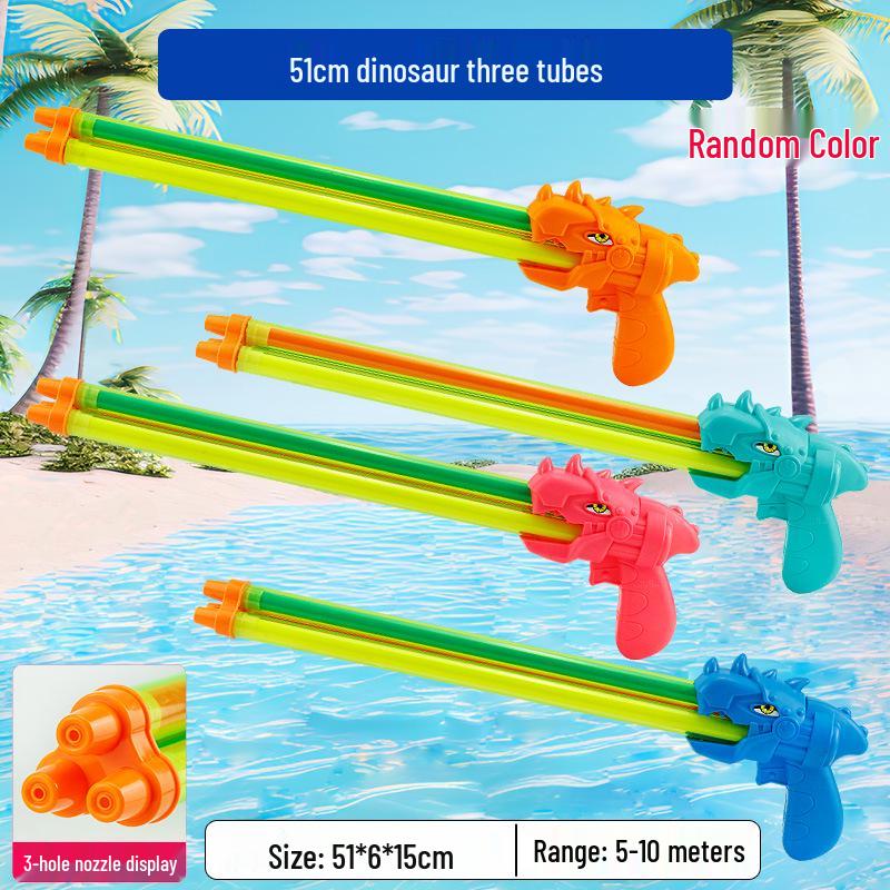 Dinosaur Backpack Water Gun Toy - Small Pull-Out Spray Gun with Gatling Large Capacity