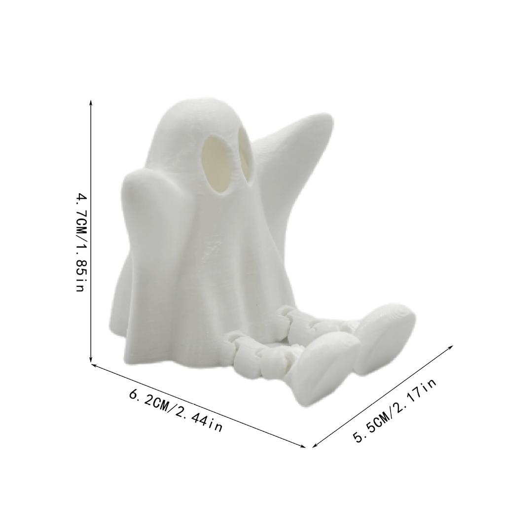 3D Print Halloween Ghost Ornament Figurines Ghost Festival Party Decoration Joint Movable Ornament Mini Scene Model Miniatures