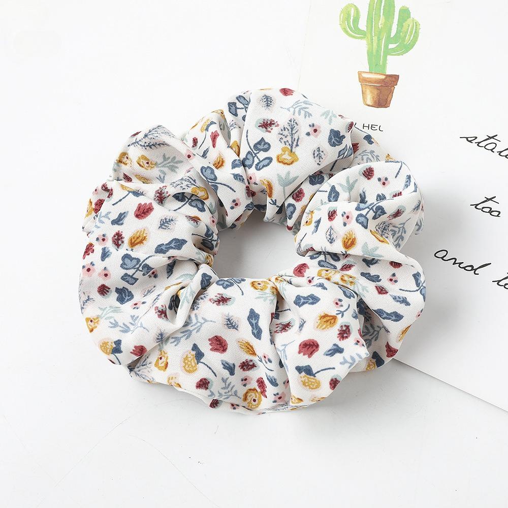 Vintage Blumige Mehrschichtige Scrunchies Premium Elastische Haargummis für Damen Niedriger Pferdeschwanzhalter Herbst Tägliches Haaraccessoire