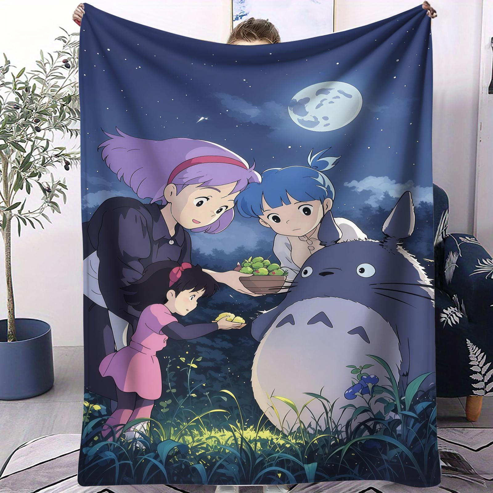 

Totoro Fan Essential Small Cover Blanket All Season Soft Fluffy Comfortable Bed Bedroom Dorm Sofa Lunch Camping Collection Gift 70x100cm