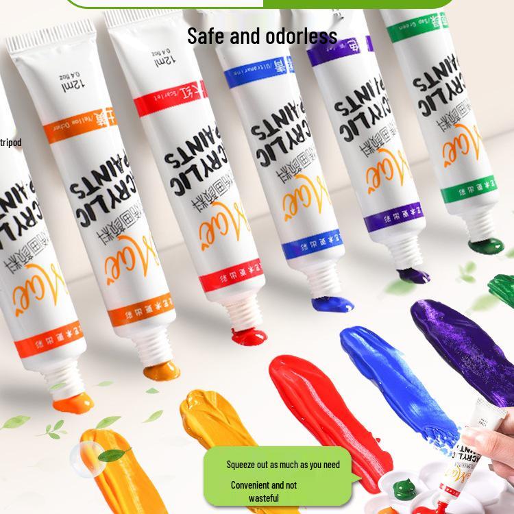 Waterproof Acrylic Paint Set - Fade-Resistant and Washable for Kids' Graffiti and Textile Art