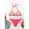 Push Up Split Bikini Watermelon Red Sexy Bikini Swimsuit Sweet and Sexy