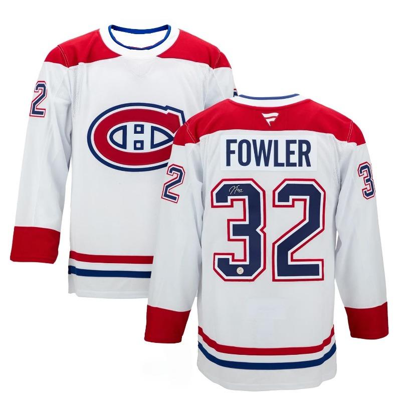 Montreal Canadiens Fowler Signed Ice Hockey Jersey Breathable Quick Dry Performance Fabric with Autograph Number 32 Tops Tees