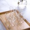 12/6/4/2Pcs 80ml Double Wall Glass Cup Egg Shape Coffee Mug Transparent Heat Resistant Tea Beer Drink Mini Espresso Coffee Cups